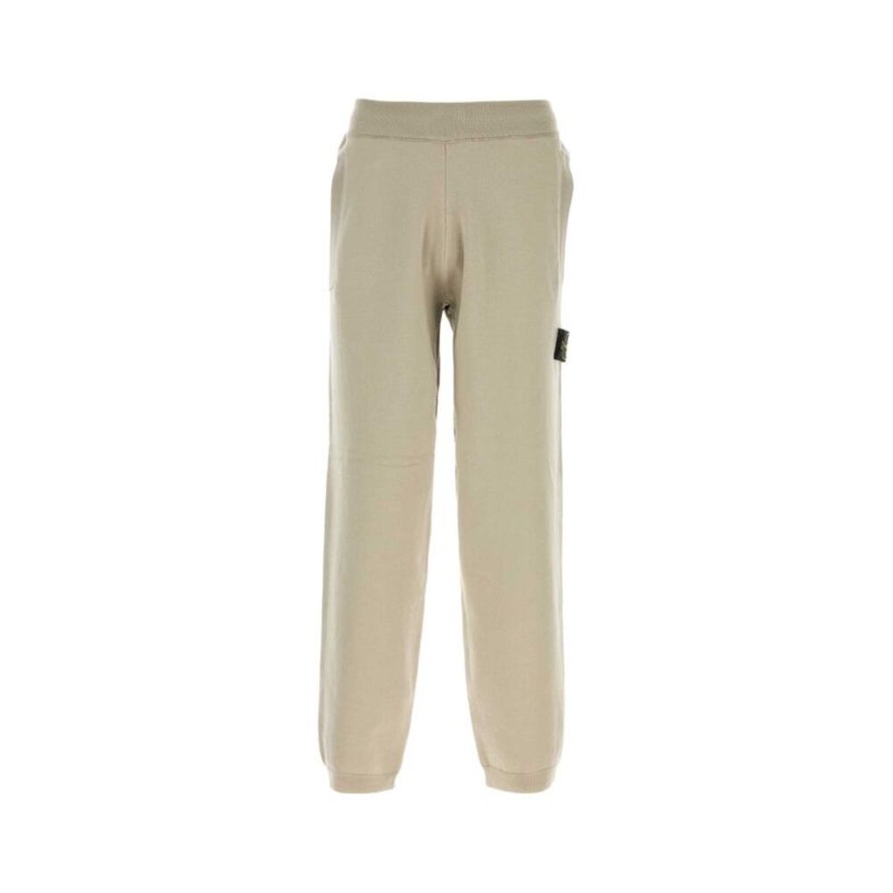 Stone Island Men Sage Green Wool Blend Joggers
